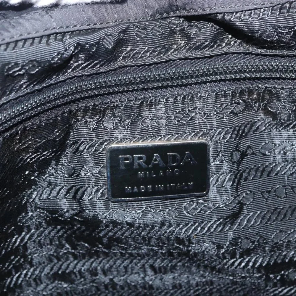 PRADA Hand Bag Nylon Black Silver Auth ka079 - Picture 11 of 16